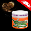 Glominex Glitter Glow Paint 8 Oz. Orange Jars